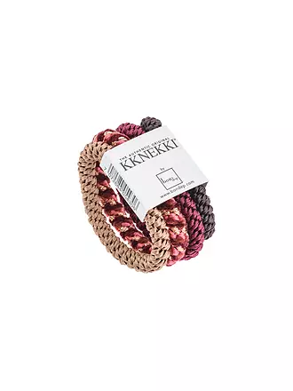 KKNEKKI | Elastici per capelli confezione da 4 BUNDLE 40 | dunkelrot